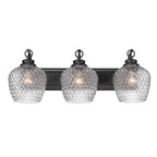 Golden Lighting 1088-BA3 BLK-CLR Matte Black Golden Lighting Adeline 3-light Vanity In Matte Black Image 4
