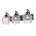 Golden Lighting 1088-BA3 BLK-CLR Matte Black Golden Lighting Adeline 3-light Vanity In Matte Black Image 1