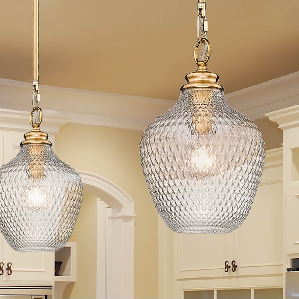 Golden Lighting 1088-M MBG-CLR Modern Brushed Gold Golden Lighting Adeline 1-light Pendant In Modern Brushed Gold Image 3