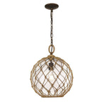 Golden Lighting Haddoc Wry Lighting Haddoc 1-light Pendant In Burnished Chestnut