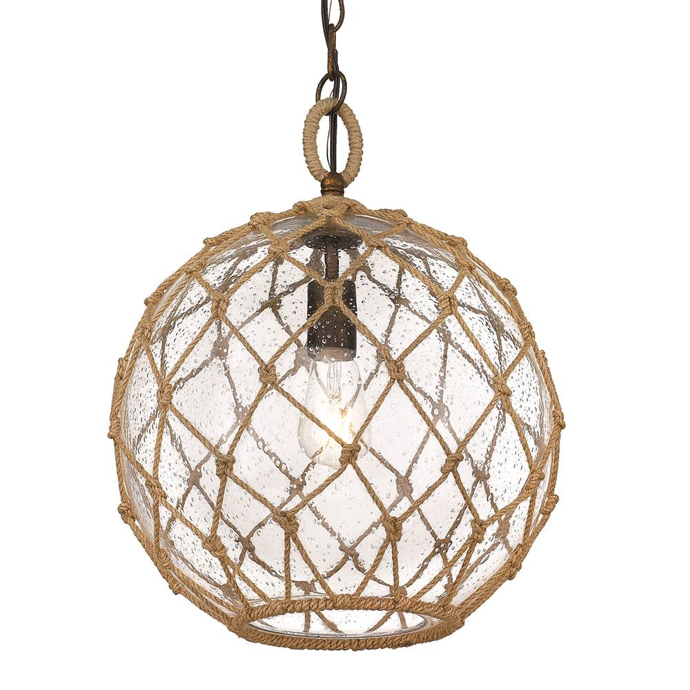 Golden Lighting 1092-M BC-SD Burnished Chestnut Wry Lighting Haddoc 1-light Pendant In Burnished Chestnut Image 2
