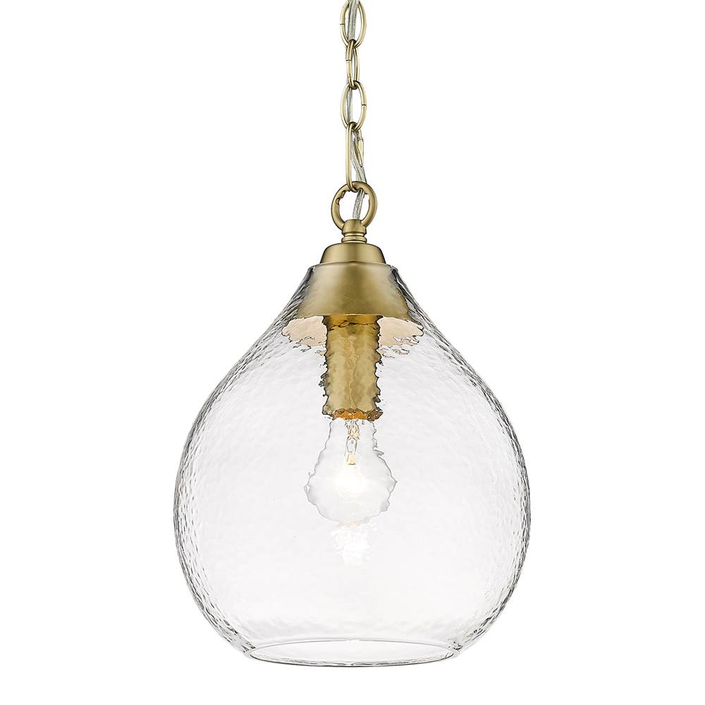 Golden Lighting 1094-S BCB-HCG Brushed Champagne Brass Golden Lighting Ariella 1-light Pendant In Brushed Champagne Brass Image 1