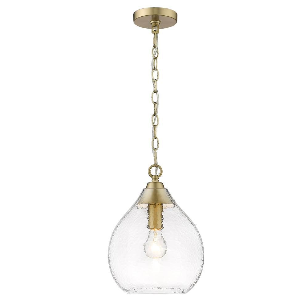 Golden Lighting Ariella Golden Lighting Ariella 1-light Pendant In Brushed Champagne Brass