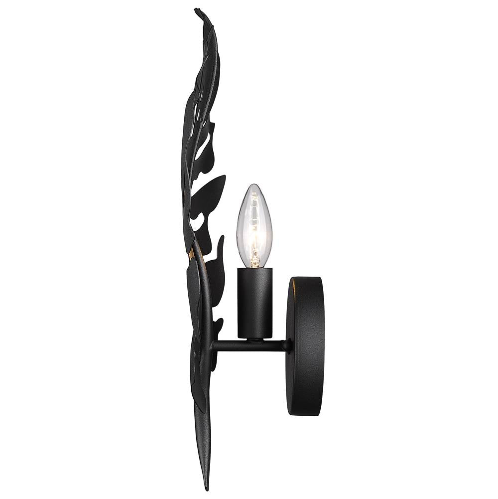 Golden Lighting Aruba Wry Lighting Aruba 1-light Wall Sconce In Natural Black