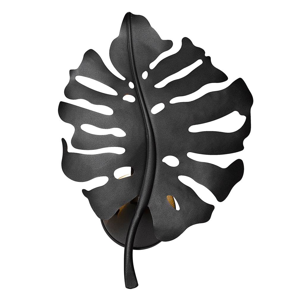 Golden Lighting 1103-1W NB Natural Black Wry Lighting Aruba 1-light Wall Sconce In Natural Black Image 1