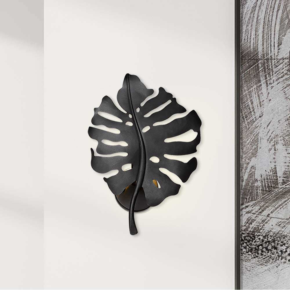 Golden Lighting 1103-1W NB Natural Black Wry Lighting Aruba 1-light Wall Sconce In Natural Black Image 3