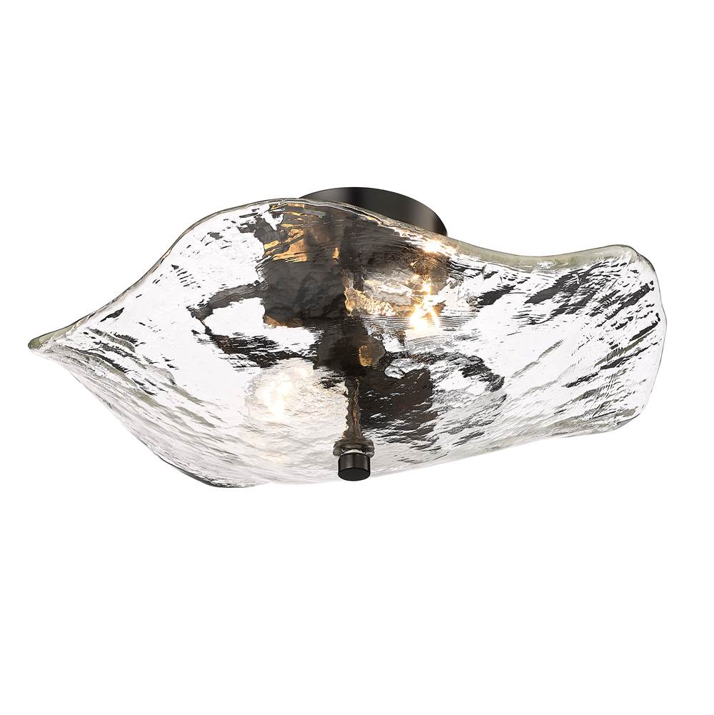 Golden Lighting 1140-SF BLK-HWG Matte Black Golden Lighting Samara 2-light Semi-flush Mount In Matte Black Image 6