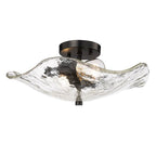 Golden Lighting 1140-SF BLK-HWG Matte Black Golden Lighting Samara 2-light Semi-flush Mount In Matte Black Image 1