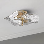 Golden Lighting 1140-SF MBS-HWG Modern Brass Golden Lighting Samara 2-light Semi-flush Mount In Modern Brass Image 3