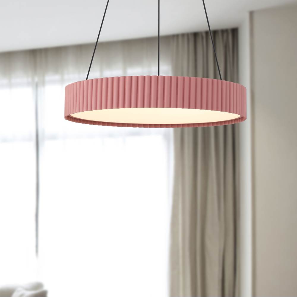 Golden Lighting 1146-20 BL Blush Wry Lighting Sashay Integrated Led 20'' Pendant In Blush Image 3