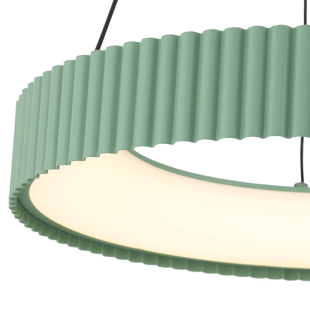 Golden Lighting 1146-20 PI Pistachio Wry Lighting Sashay Integrated Led 20'' Pendant In Pistachio Image 4