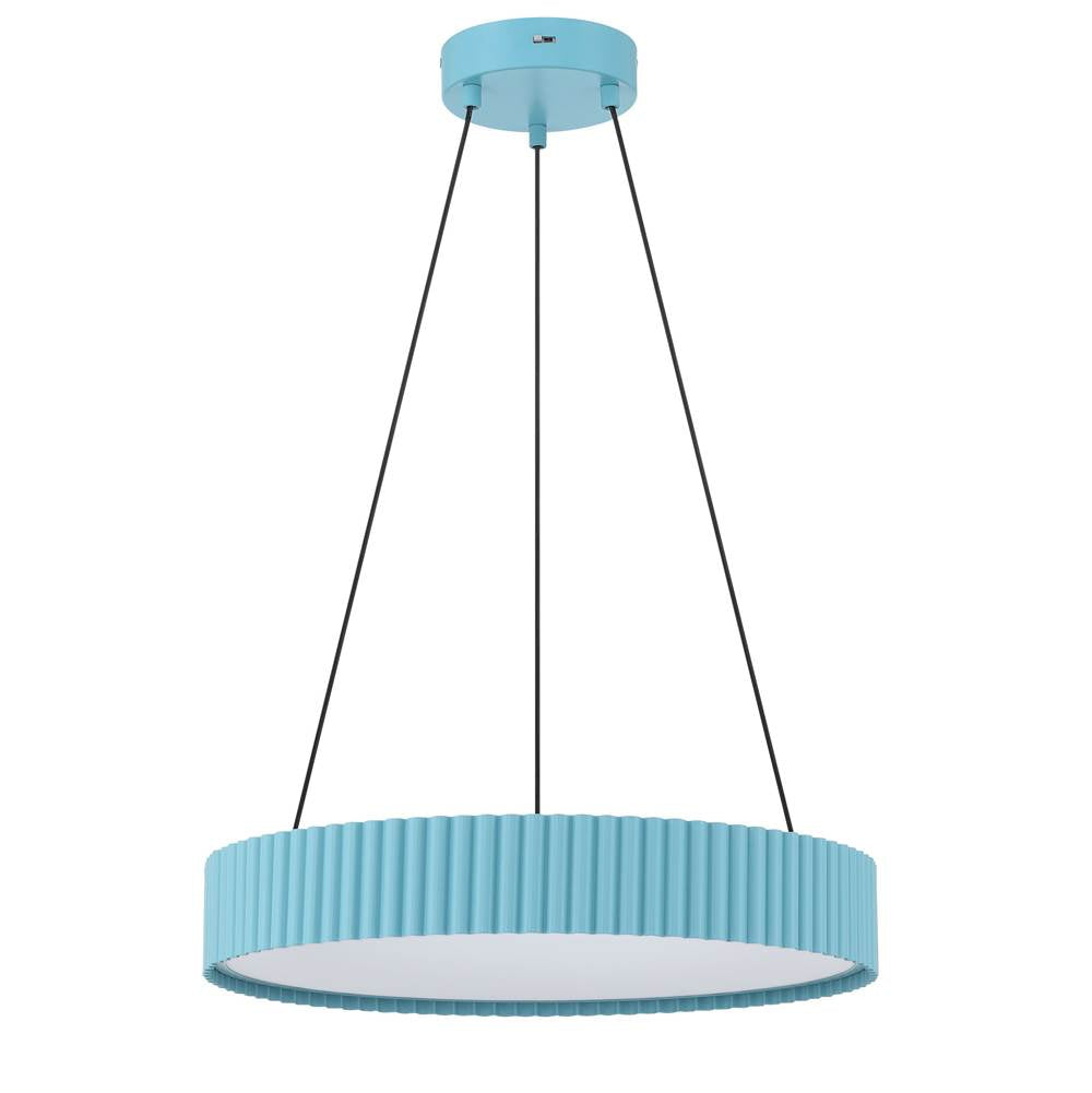 Golden Lighting 1146-20 SB Sky Blue Wry Lighting Sashay Integrated Led 20'' Pendant In Sky Blue Image 5
