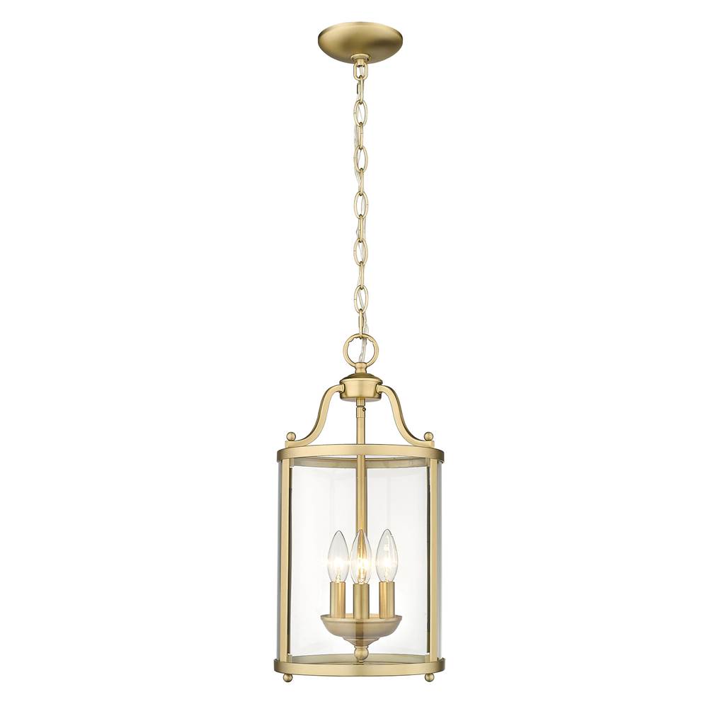 Golden Lighting Payton Golden Lighting Payton 3-light Pendant In Brushed Champagne Brass