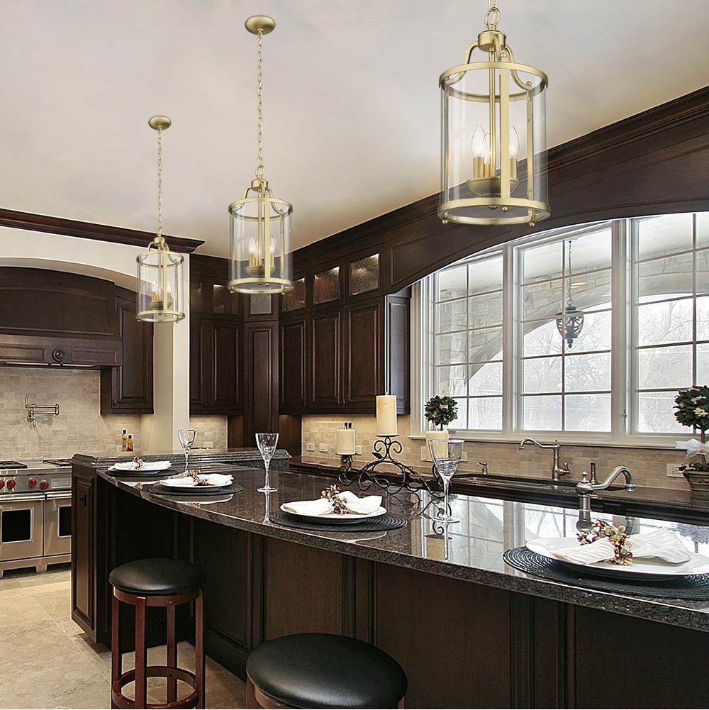 Golden Lighting 1157-3P BCB Brushed Champagne Brass Golden Lighting Payton 3-light Pendant In Brushed Champagne Brass Image 4