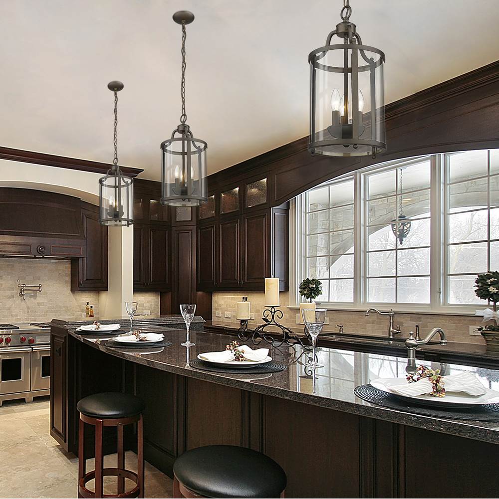 Golden Lighting 1157-3P RBZ Rubbed Bronze Golden Lighting Payton 3-light Pendant In Rubbed Bronze Image 4