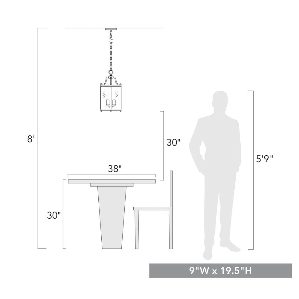 Golden Lighting 1157-3P RBZ Rubbed Bronze Golden Lighting Payton 3-light Pendant In Rubbed Bronze Image 2