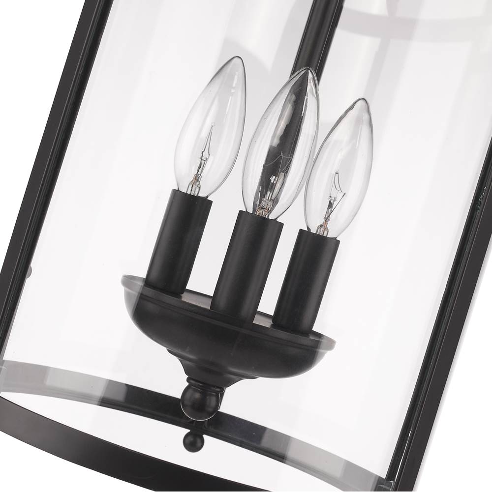 Golden Lighting 1157-3P BLK Matte Black Golden Lighting Payton 3-light Pendant In Matte Black Image 3