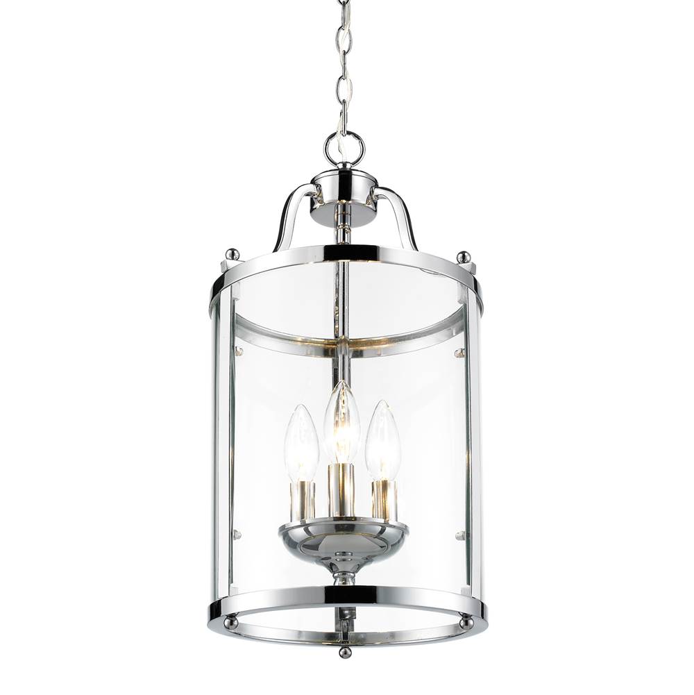 Golden Lighting Payton Golden Lighting Payton 3-light Pendant In Brushed Champagne Brass