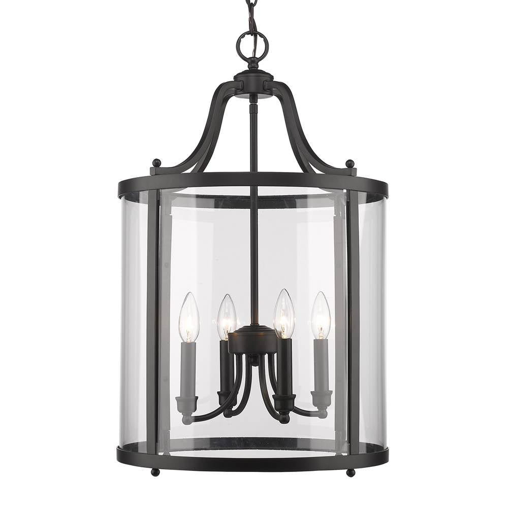 Golden Lighting 1157-4P BLK Matte Black Golden Lighting Payton 4-light Pendant In Matte Black Image 1