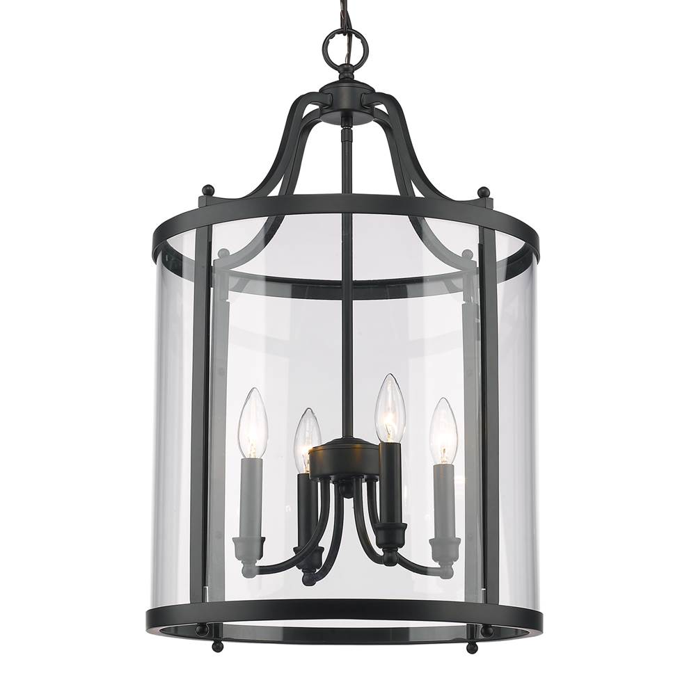 Golden Lighting 1157-4P BLK Matte Black Golden Lighting Payton 4-light Pendant In Matte Black Image 2