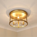 Golden Lighting 1157-FM BCB Brushed Champagne Brass Golden Lighting Payton 3-light Flush Mount In Brushed Champagne Brass Image 3