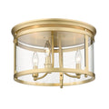 Golden Lighting 1157-FM BCB Brushed Champagne Brass Golden Lighting Payton 3-light Flush Mount In Brushed Champagne Brass Image 1