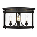 Golden Lighting Payton Golden Lighting Payton 3-light Flush Mount In Brushed Champagne Brass