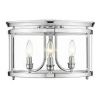 Golden Lighting Payton Golden Lighting Payton 3-light Flush Mount In Brushed Champagne Brass