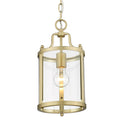 Golden Lighting 1157-M1L BCB-CLR Brushed Champagne Brass Golden Lighting Payton 1-light Pendant In Brushed Champagne Brass Image 1