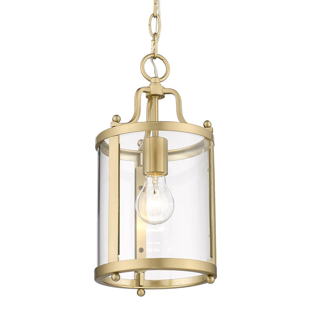 Golden Lighting 1157-M1L BCB-CLR Brushed Champagne Brass Golden Lighting Payton 1-light Pendant In Brushed Champagne Brass Image 5
