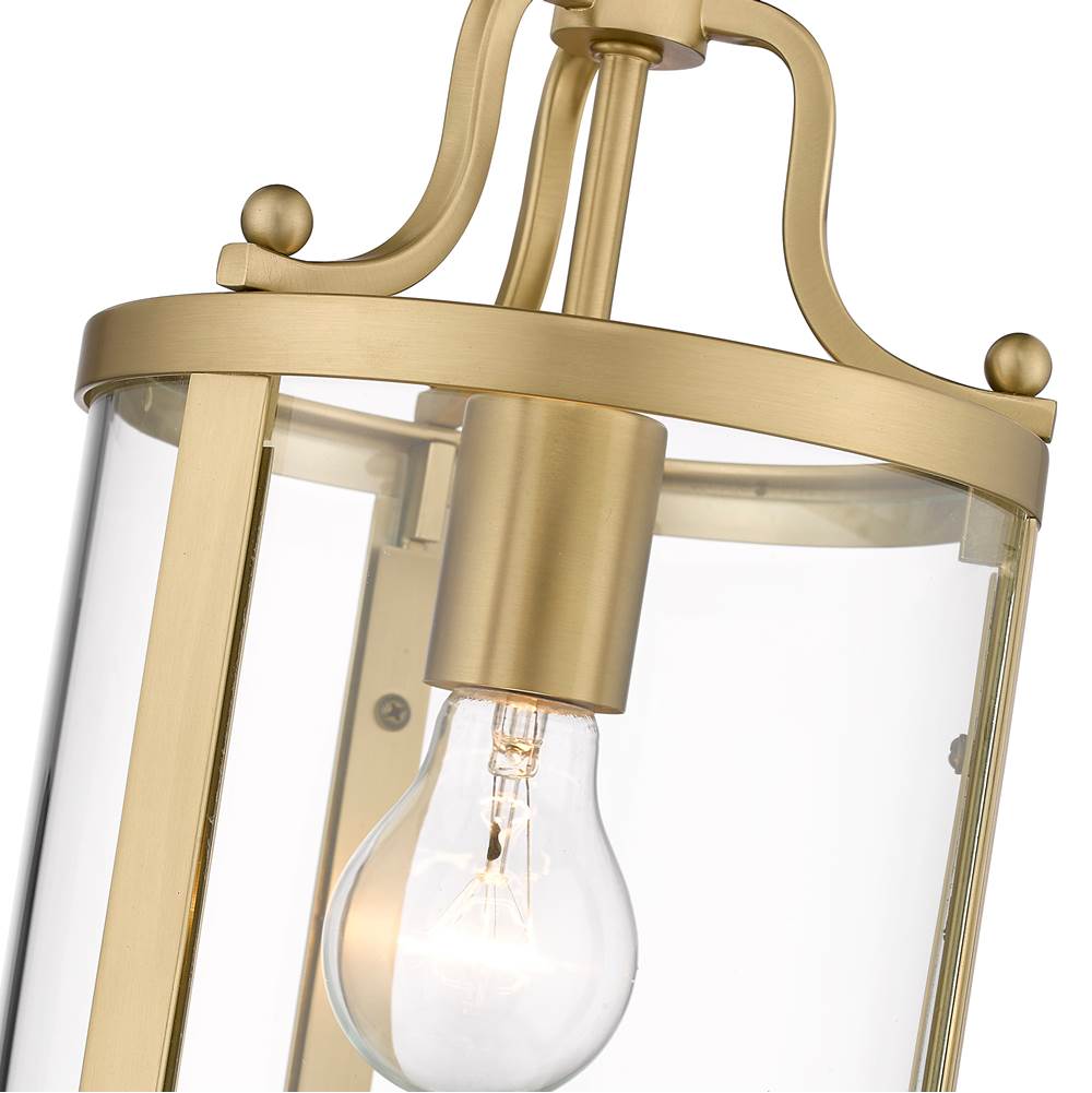 Golden Lighting 1157-M1L BCB-CLR Brushed Champagne Brass Golden Lighting Payton 1-light Pendant In Brushed Champagne Brass Image 4