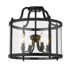Golden Lighting 1157-SF BLK Matte Black Golden Lighting Payton 4-light Semi-flush Mount In Matte Black Image 1