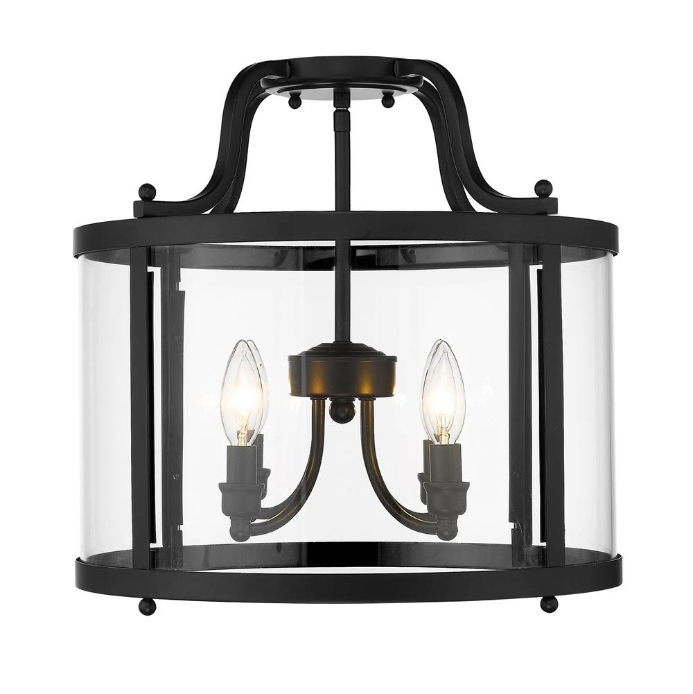 Golden Lighting Payton Golden Lighting Payton 4-light Semi-flush Mount In Matte Black