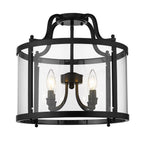 Golden Lighting 1157-SF BLK Matte Black Golden Lighting Payton 4-light Semi-flush Mount In Matte Black Image 2