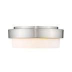 Golden Lighting Morgan Wry Lighting Morgon 2-light 11'' Flush Mount In Matte Black And Opal Glass