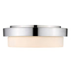 Golden Lighting Morgan Wry Lighting Morgon 2-light 13'' Flush Mount In Matte Black And Opal Glass