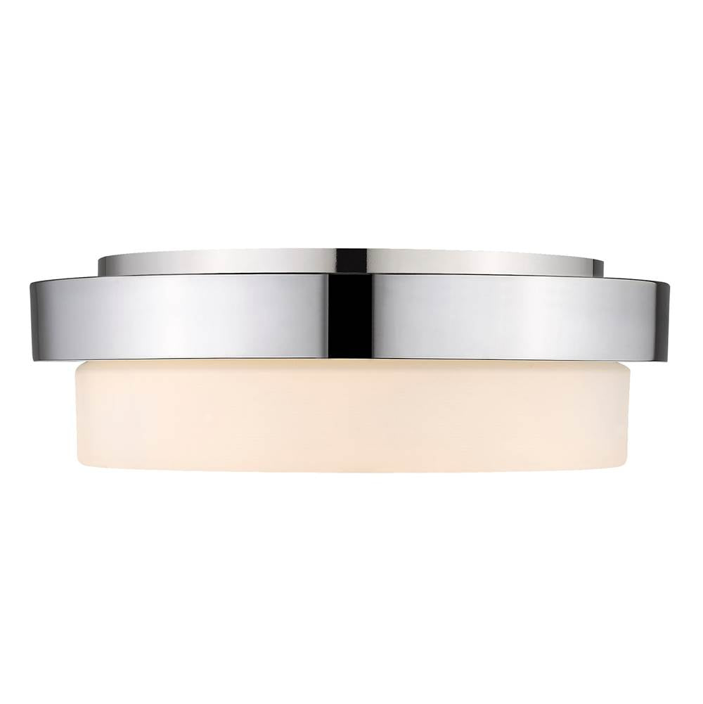 Golden Lighting Morgan Wry Lighting Morgon 2-light 13'' Flush Mount In Matte Black And Opal Glass