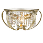 Golden Lighting 1323-FM WG White Gold Golden Lighting Ella 2-light Flush Mount In White Gold Image 1