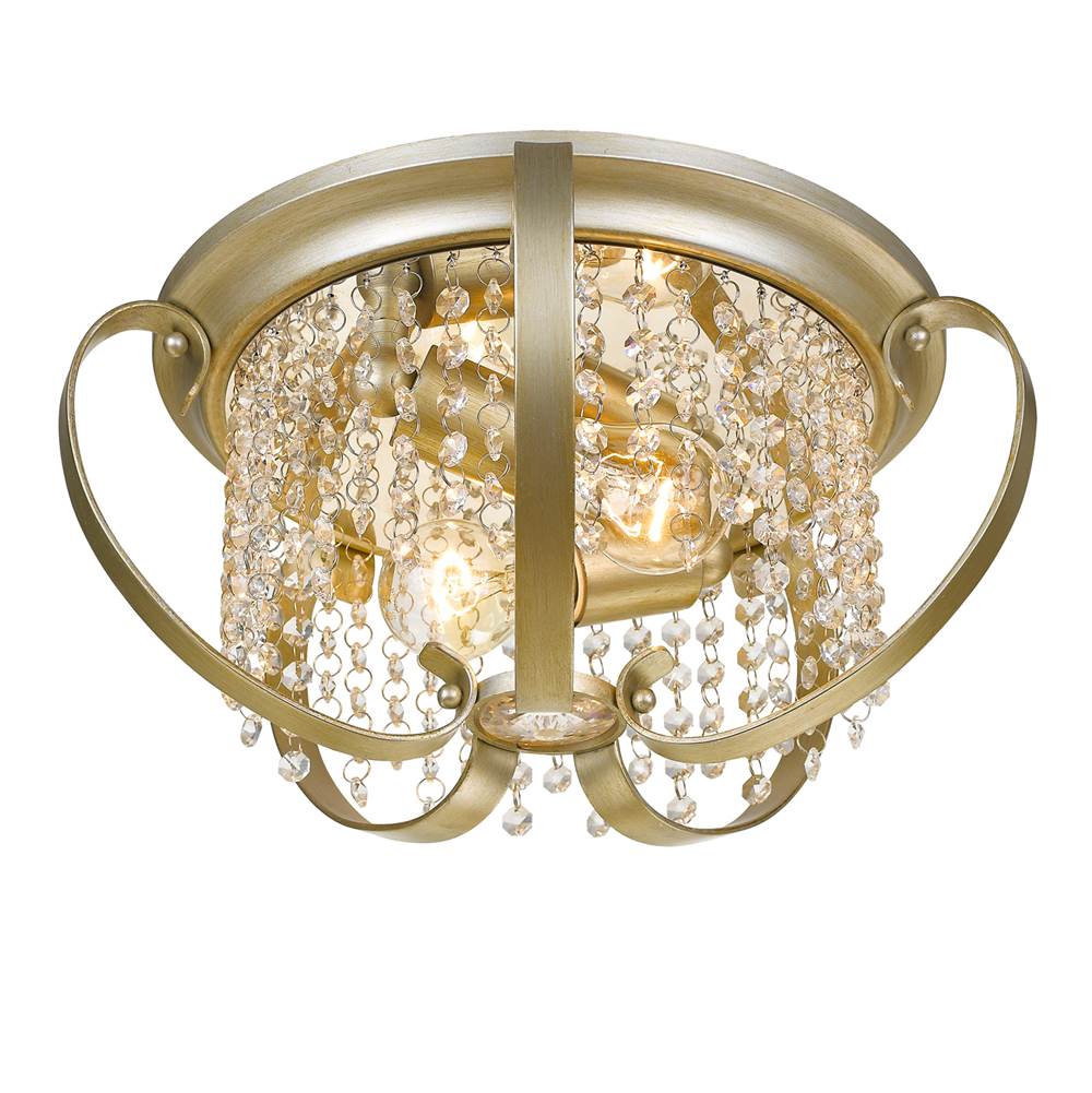 Golden Lighting Ella Golden Lighting Ella 2-light Flush Mount In White Gold