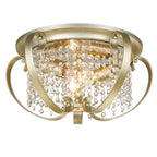 Golden Lighting 1323-FM WG White Gold Golden Lighting Ella 2-light Flush Mount In White Gold Image 2