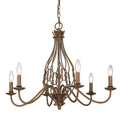 Golden Lighting 1349-6 BC Burnished Chestnut Wry Lighting Antoinette 6-light Chandelier In Burnished Chestnut Image 1