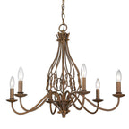 Golden Lighting 1349-6 BC Burnished Chestnut Wry Lighting Antoinette 6-light Chandelier In Burnished Chestnut Image 1