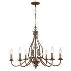 Golden Lighting Antoinette Wry Lighting Antoinette 6-light Chandelier In Burnished Chestnut