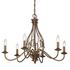 Golden Lighting 1349-6 BC Burnished Chestnut Wry Lighting Antoinette 6-light Chandelier In Burnished Chestnut Image 3