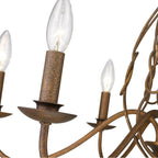 Golden Lighting 1349-6 BC Burnished Chestnut Wry Lighting Antoinette 6-light Chandelier In Burnished Chestnut Image 2