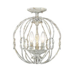 Golden Lighting Antoinette Wry Lighting Antoinette 3-light Semi-flush Mount In Oyster