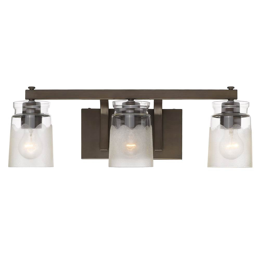 Golden Lighting Travers Golden Lighting Travers 3-light Vanity In Rubbed Bronze