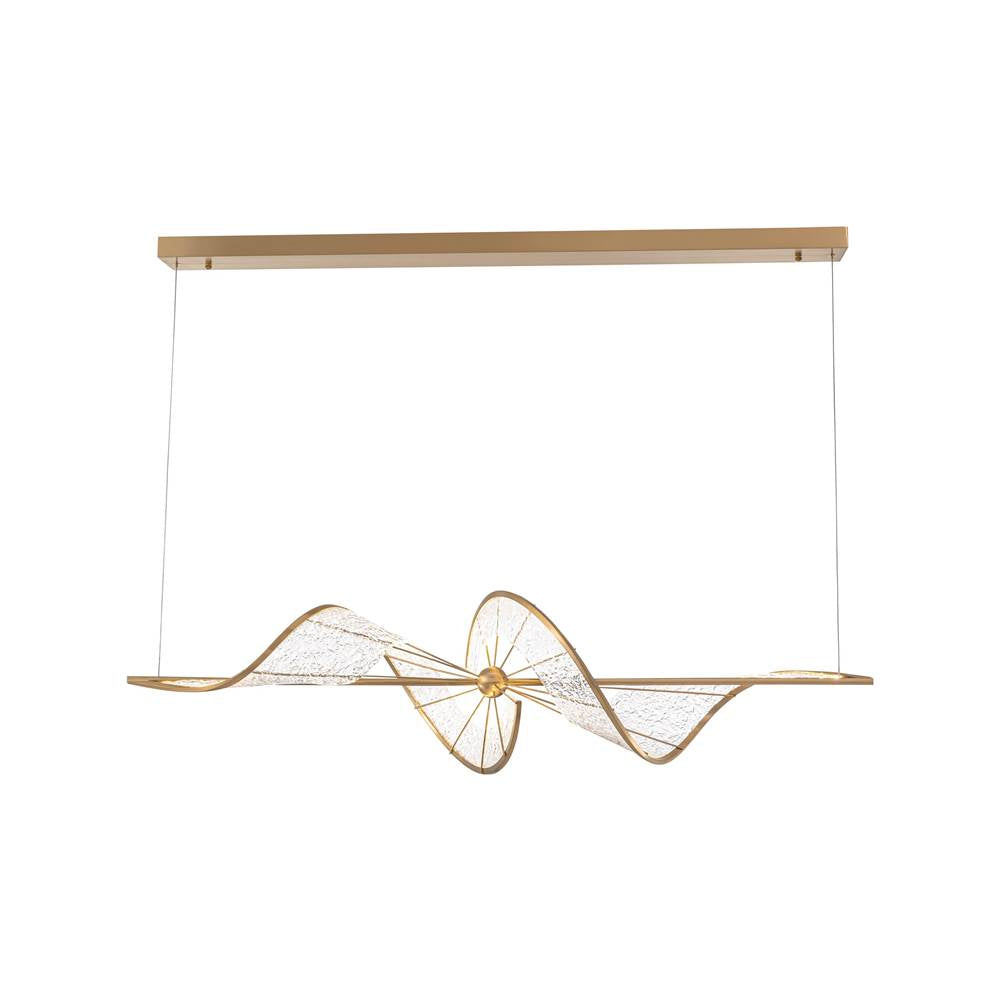 Golden Lighting 1468-LP BCH Brushed Champagne Ziva By Golden Lighting Aurora Integrated Led Island Light In Brushed Champagne Image 1