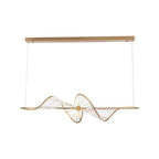 Golden Lighting 1468-LP BCH Brushed Champagne Ziva By Golden Lighting Aurora Integrated Led Island Light In Brushed Champagne Image 1