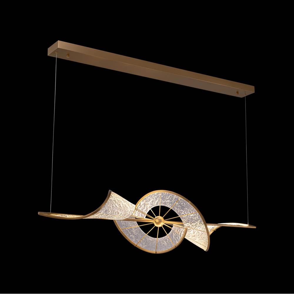Golden Lighting 1468-LP BCH Brushed Champagne Ziva By Golden Lighting Aurora Integrated Led Island Light In Brushed Champagne Image 4